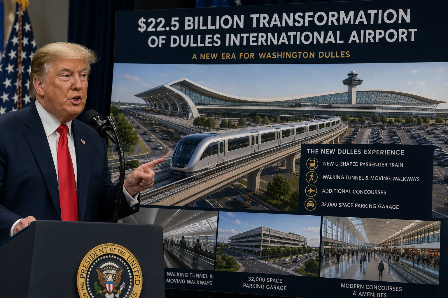 Trump unveils $22.5B plan to modernize Dulles Airport